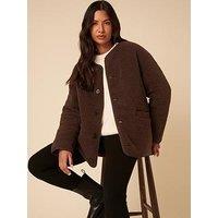 Nobodys Child Tawnie Reversible Cord Liner Coat - Brown
