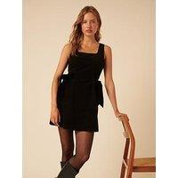 Nobodys Child Hayley Cord Bow Mini Dress - Black