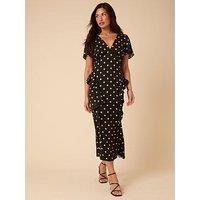 Nobodys Child Lyndsey Midi Dress Spot - Black