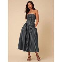 Nobodys Child Felicity Midi Dress Stripe - Blue