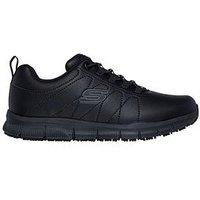Skechers Nampabeja Workwear Slip Resistant Athletic Trainers - Black