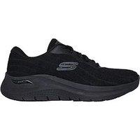 Skechers Arch Fit 2.0 Srthuana Slip Resistant Trainer - Black Textile