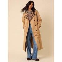 Nobodys Child Contrast Okasan Trench Coat - Brown