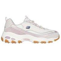 Skechers D'Lites Hiker Leather Trainer - Pink