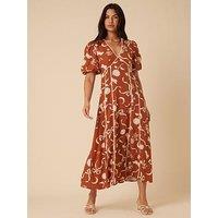 Nobodys Child Lucy Printed Midi - Brown
