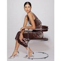 Nobodys Child Margot Midi Dress Plain - Brown