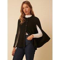 Nobodys Child Cape Button Down Cardigan - Black