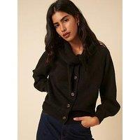 Nobodys Child Neck-Tie Scarf Detail Cardigan - Black