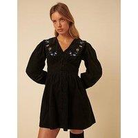 Nobodys Child Birdie Mini Dress Embroidery - Black