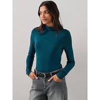 The Very Collection Long Sleeve High Neck Plain - Green