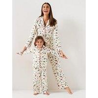 Michelle Keegan Kids Unisex Ski Print Family Pjs - White