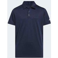 Adidas Boys Golf Performance Polo Top - Navy