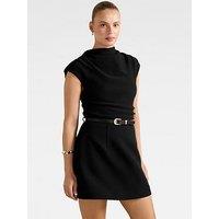 Forever New Josephine 2-In-1 Mini Dress - Black