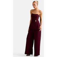 Forever New Joanna Strapless Fold Over Jumpsuit - Purple