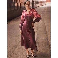 Forever New Camilla Long Sleeve Printed Midi Dress - Multi