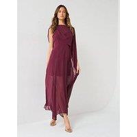 Forever New Honey Sheer Cape Maxi Dress - Red