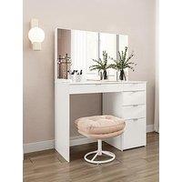 Birlea Ava 5 Drawer Dressing Table - White