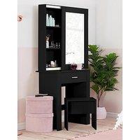 Birlea Evelyn Sliding Mirror Dressing Table - Black