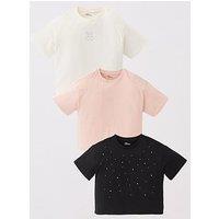 The Very Collection Girls Heatseal 3 Pack Tops - Multi