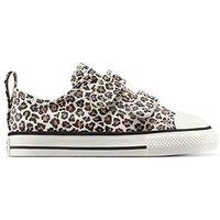 Converse Infants Animal Print Chuck Taylor All Star 2V Ox Trainers - Brown