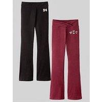 The Very Collection Girls 2 Pack Cotton Wide Leg Trousers - Multi