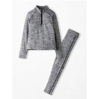 The Very Collection Girls Space Dye Active Set - Grey