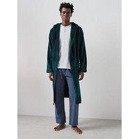 The Very Collection Supersoft Shawl Collar Dressing Gown - Teal Green