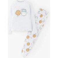 The Very Collection Girls Milk & Cookies Pyjamas - Blue