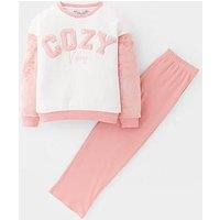 The Very Collection Girls Cozy Fleece Pyjamas - Multi