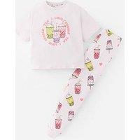 The Very Collection Girls Single Pyjamas - Bubble Tea