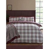 Catherine Lansfield Kelso Check Duvet Set- King