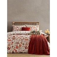 Catherine Lansfield Woodland Autumn Pumpkin Gonks Duvet Cover Set Natural