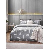Catherine Lansfield Cosy Polar Bear Christmas Duvet Set