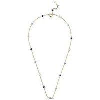 Enamel Copenhagen Lola Bold Necklace 18Ct Gold Plated 925 Sterling Silver - Marine