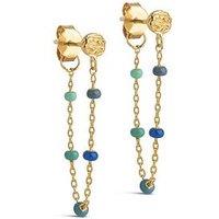 Enamel Copenhagen Lola Earring 18Ct Gold Plated 925 Sterling Silver - Atlantic