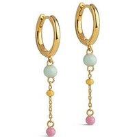 Enamel Copenhagen Lola Bold Hoops 18Ct Gold Plated 925 Sterling Silver - Rainbow