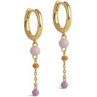 Enamel Copenhagen Lola Bold Hoops 18Ct Gold Plated 925 Sterling Silver - Blush