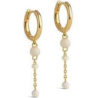 Enamel Copenhagen Lola Bold Hoops 18Ct Gold Plated 925 Sterling Silver - Daisy
