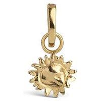 Enamel Copenhagen Sunny Sunshine Charm 18Ct Gold Plated 925 Sterling Silver