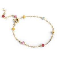 Enamel Copenhagen Lola Bold Bracelet 18Ct Gold Plated 925 Sterling Silver - Rainbow
