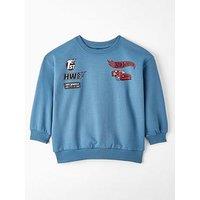 Hot Wheels Back Print Sweatshirt - Blue