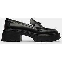 Coach Leah Platform Leather Loafer - Black