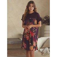 B By Ted Baker Floral Satin Slip - Purple