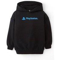 Playstation Back Print Hoodie - Black
