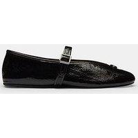 Coach Sculpted C Crinkle Patent Leather Soft Mary Jane