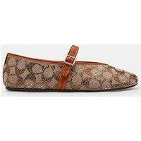 Coach Sculpted C Crystal Signature Jacquard Soft Mary Jane