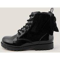 Monsoon Girls Dazzle Laces Bow Boots - Black