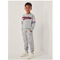 Monsoon Boys 73 Logo Sweatshirt & Joggers Set - Grey
