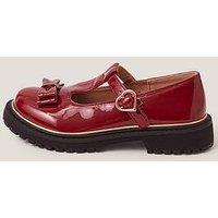 Monsoon Girls Mary Jane Chunky Bow Shoe - Dark Red