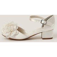 Monsoon Girls Corsage Sparkle 2 Part Heel Shoes - Light Cream